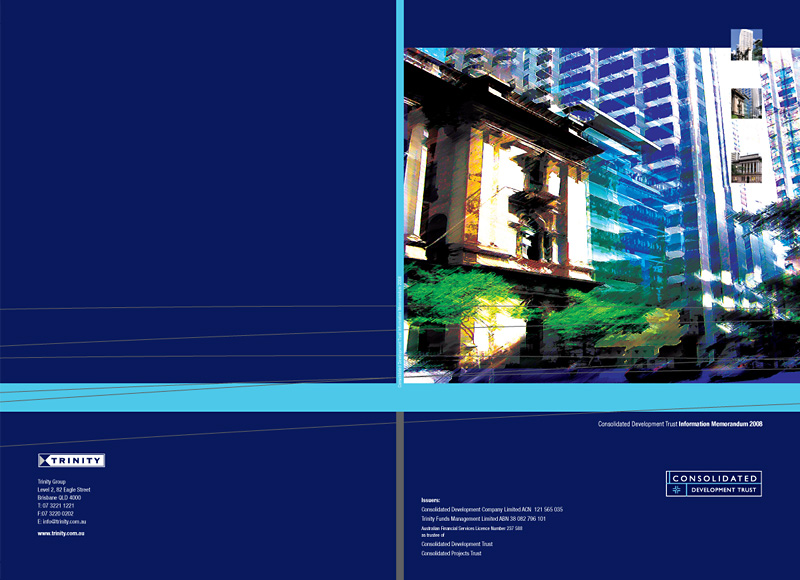 Trinity Group - Information memorandum cover designs