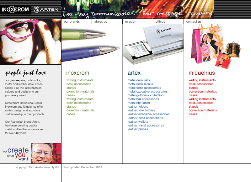 Inoxcrom Artex - Concept development and site design
