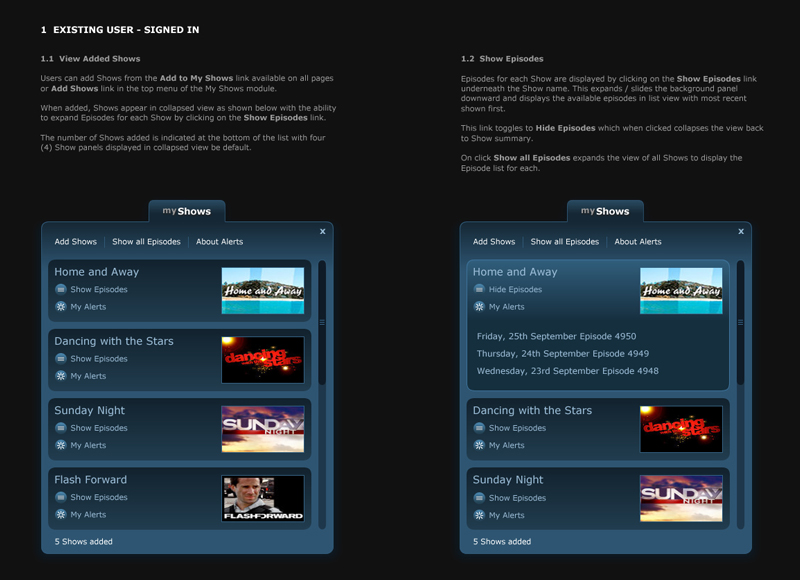Plus7 Yahoo!7 TV - User experience design, Interaction design, Visual design