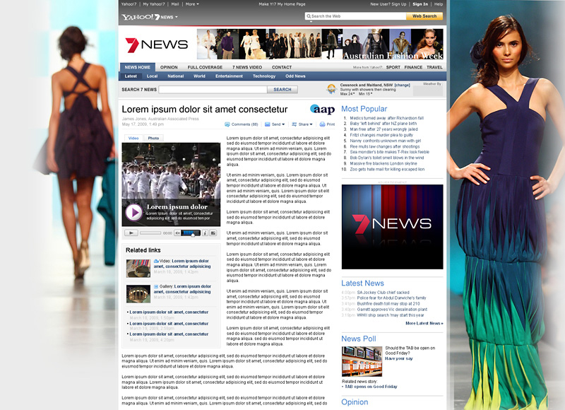 7 News - User experience design, Interaction design, Visual design